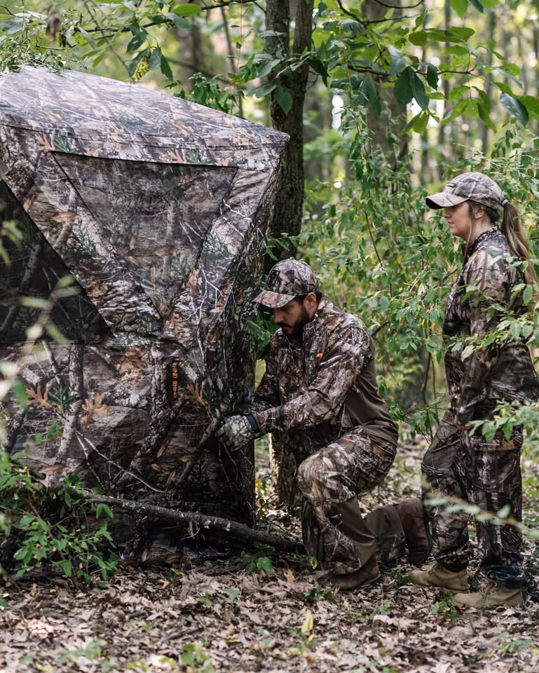 Rhino 500 5-Sided See Through Portable 3 Person Hunting Blind/Tent, RealTree Edge Camo, 90 x 90-in