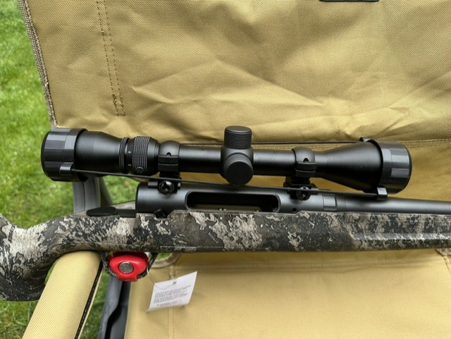 Savage Axis – .223 Rem, Brand New, Never Fired – Camo Stock + Scope + 300 Rounds + Case
