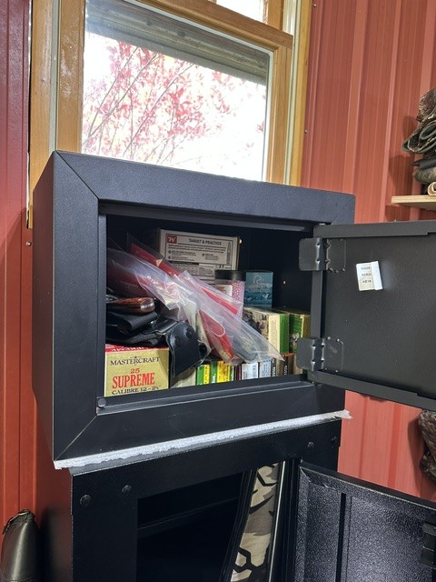 Gun Cabinet Set – Upper Storage + Full‑Size Lower Cabinet – Excellent Condition