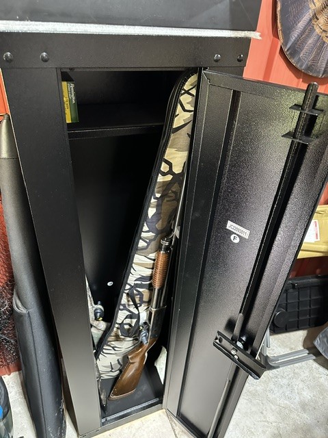 Gun Cabinet Set – Upper Storage + Full‑Size Lower Cabinet – Excellent Condition